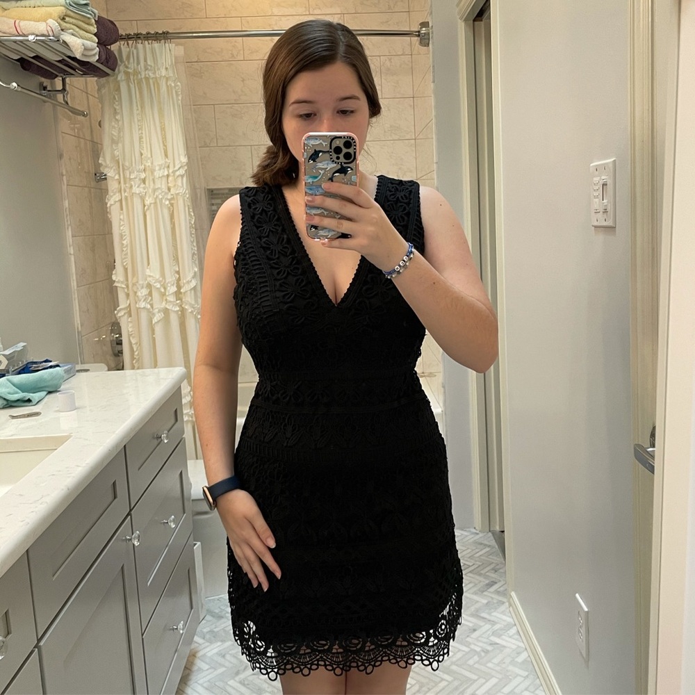 impeccable pig black lace dress